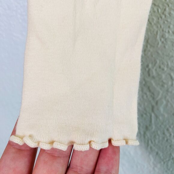 Urban Outfitters Crop Top Womens Small Flower Floral Scallop Truly Madly Deeply - Picture 5 of 10